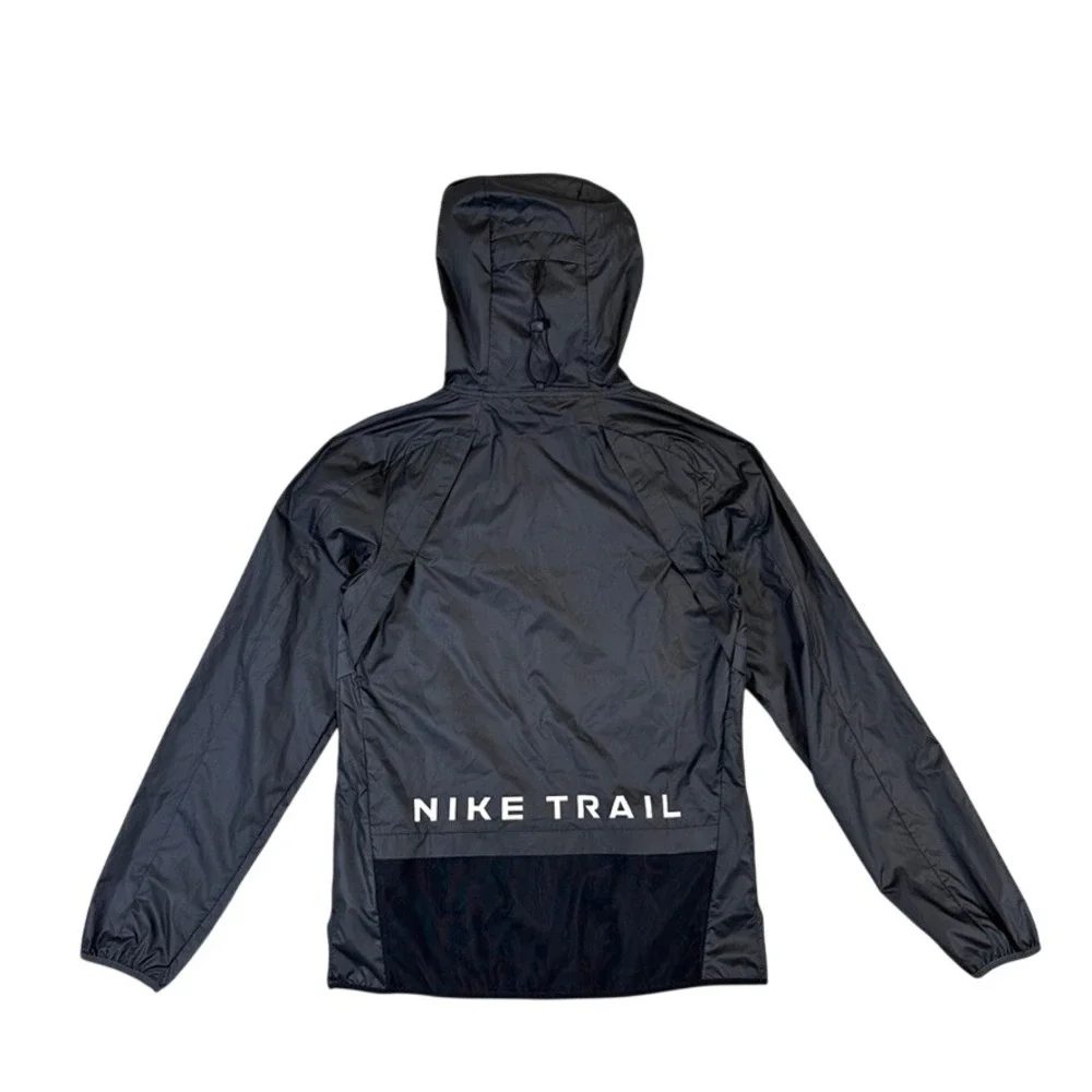 Nike Trail Storm-FIT Hooded Running Jacket Black Women's XS Windbreaker